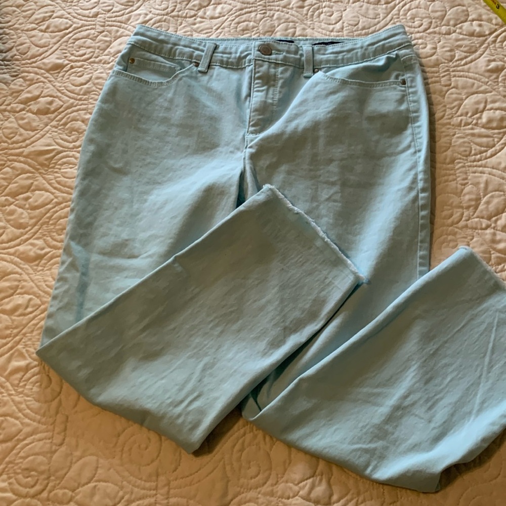 Charter club mint green Crop jeans size 6
